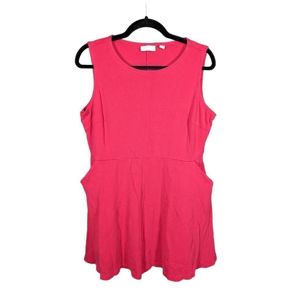 New York & Co. Pink A-Line Dress with Pockets Women's Size Large